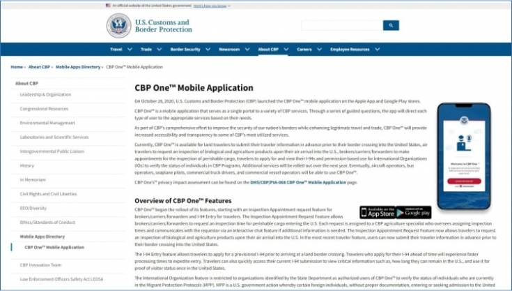 Инструкция на русском CBP One. Регистрация в очереди